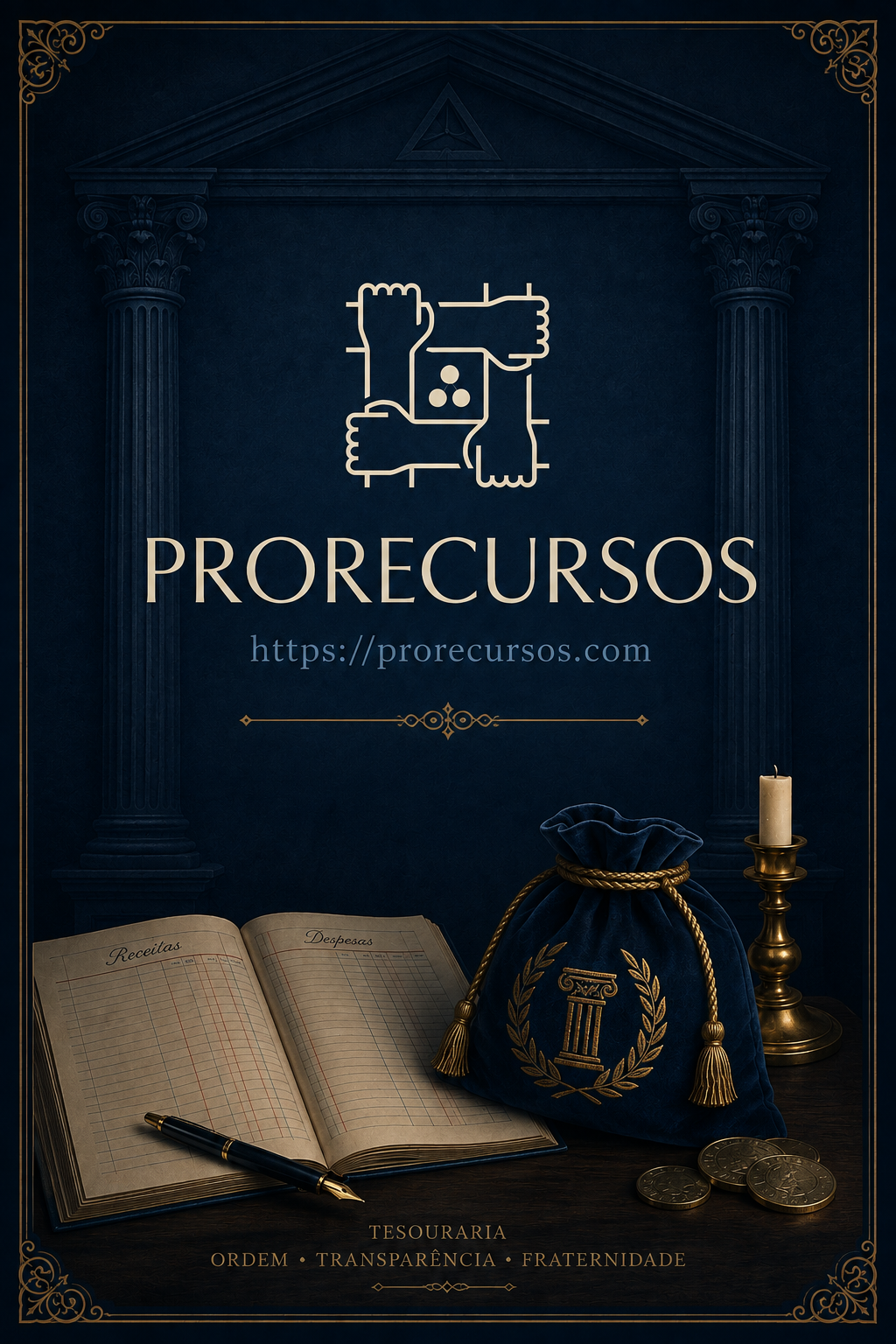 ProRecursos App Tesouraria Maçônica - Emblem e Livro